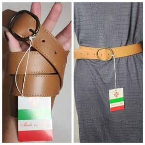 NWT Persaman New York Brown Belt Made In Italy Large XL